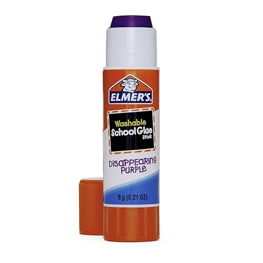 Elmers Washable Disappearing School Glue Sticks, 0.21 Purple Glue Stick (Pack of 12)