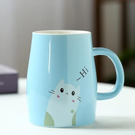 Nordic Hot Couple Mug Coffee Cup Advertising Ceramic Cup Cup Large Capacity with Lid Spoon Couple's Cups