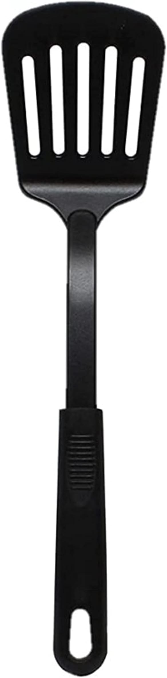 TrueCraftware- 12" Slotted Turner High-Heat Nylon & Polypropylene Handle Black Color-Cooking Spatulas Kitchen Spatulas High Heat Resistant Cooking Utensils Ideal Cookware for Fish Eggs Pancake
