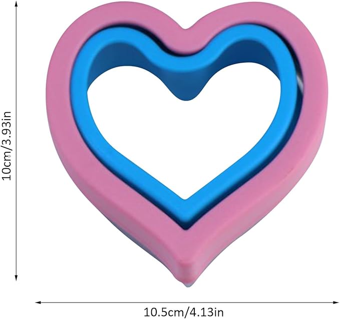 Stainless Steel Cutter Cake Flower Shaped Baking Tool Birthday Cookie (Pink, 10.5x10x4cm)