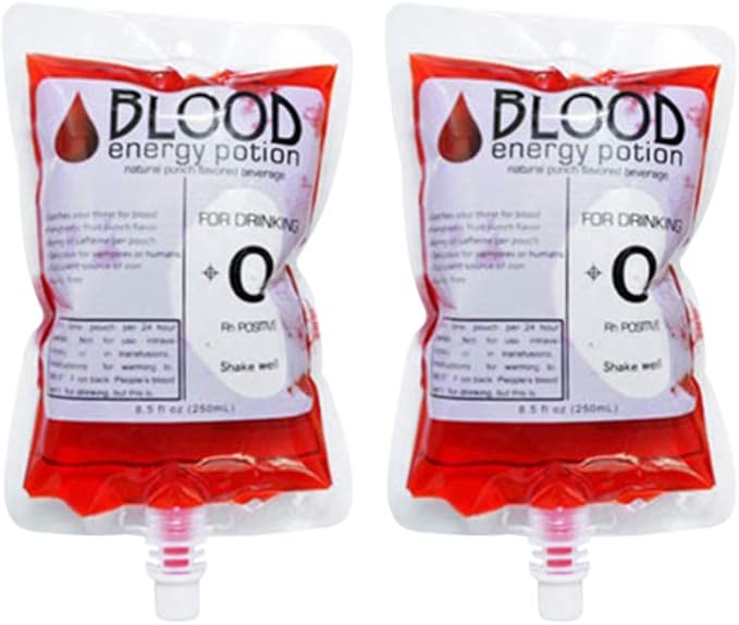 BESTOYARD 24pcs Blood Bag for Drink Halloween IV Bags Party Juice Cups Container Drinking Pouches Gag Doctor/RN Graduation Zombie Vampire Party Supplies 150ml
