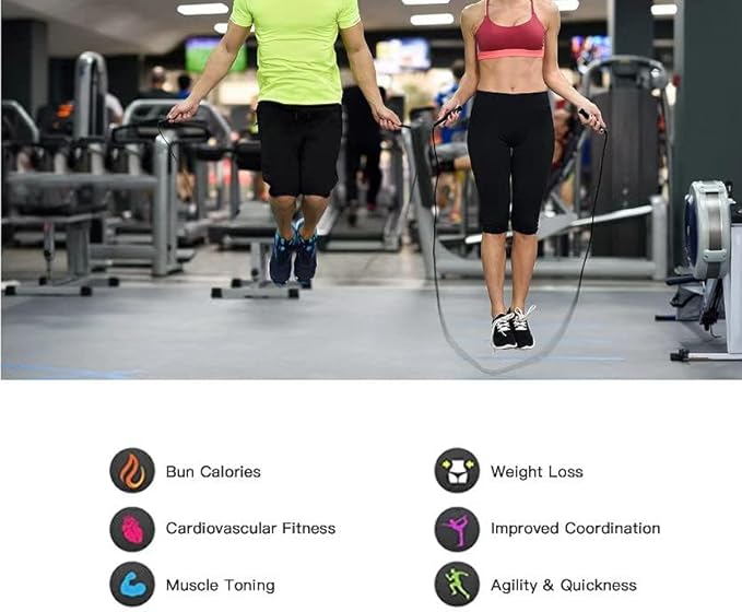 Adjustable Jump Rope for Speed Skipping Lightweight Jump Rope Skipping Rope for Women, Men, and Kids