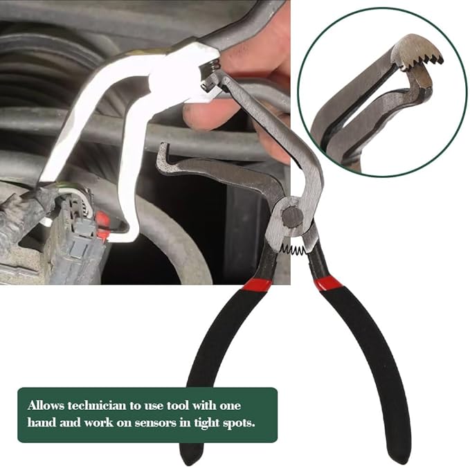 Electrical Disconnect Pliers, Electrical Connector Pliers for Cars 60 Degree Bend, Fuel Line Tools with Anti-Slip Grip, Fuel Line Disconnect Tool for Air Flow Sensors Fuel Injectors