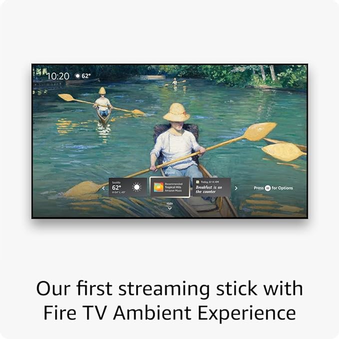 Fire TV Stick 4K Max (newest model), our most powerful 4K streaming stick with Wi-Fi 6E support, 16GB Storage, free and live tv