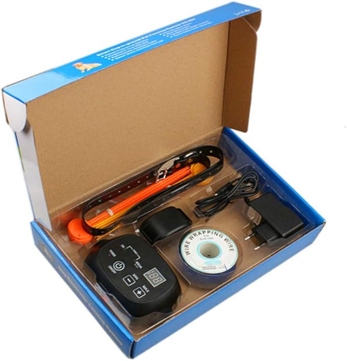 Dog Electric Fence System,In-ground/Aboveground Pet Containment System, Waterproof&Rechargeable Transmitter with Receiver Training Collar,Beep & Shock Correction(1.2 Acre Range),for1dog