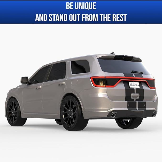 Fits 2014-2024 Dodge Durango Tail Light Tint Kit. Dark black smoke vinyl taillight overlay accessories.