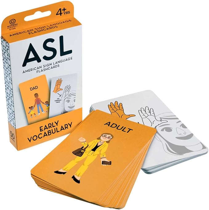 Deluxe ASL American Sign Language Flashcards - Early Vocabulary