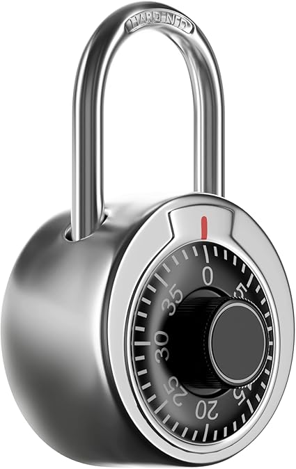 FIGODE Locker Lock, 2 in. Combination Lock, Keyless Padlock for Gym and School Lockers, Black Dial Lock, 5 Pack