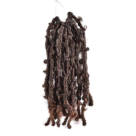Niseyo Butterfly Locs Crochet Hair 12 Inch 1 Pack Pre-Looped Distressed Locs Crochet Braids (T30)