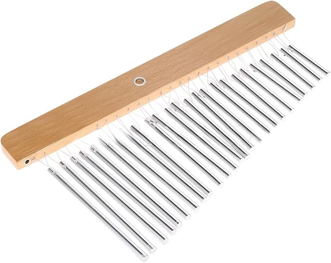 Luwecf 25 Note Single Row Wind Chimes Hand Chimes Music Educational Early Learning, Silver https://a.co/d/66AOITz