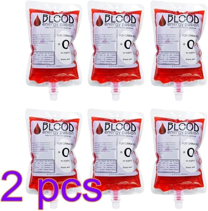 BESTOYARD 24pcs Blood Bag for Drink Halloween IV Bags Party Juice Cups Container Drinking Pouches Gag Doctor/RN Graduation Zombie Vampire Party Supplies 150ml