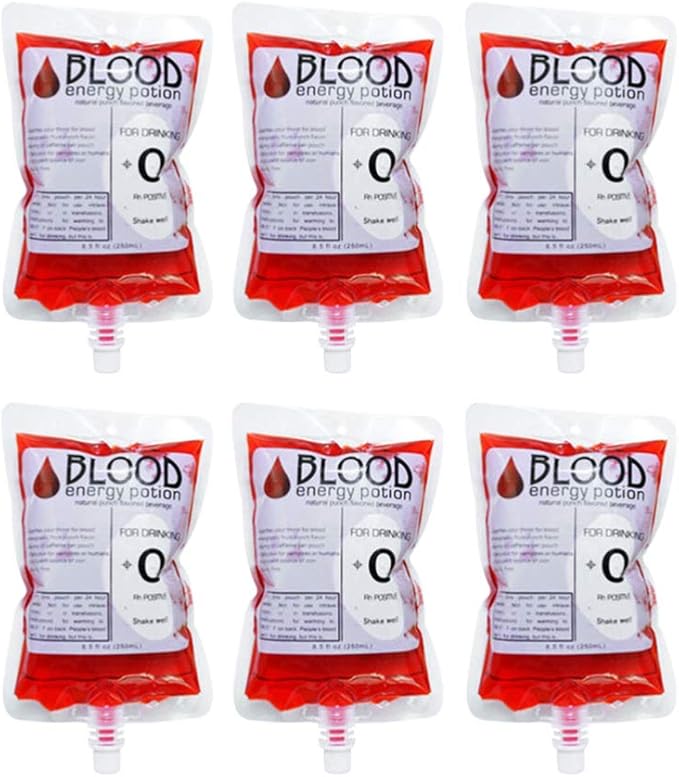 BESTOYARD 24pcs Blood Bag for Drink Halloween IV Bags Party Juice Cups Container Drinking Pouches Gag Doctor/RN Graduation Zombie Vampire Party Supplies 150ml