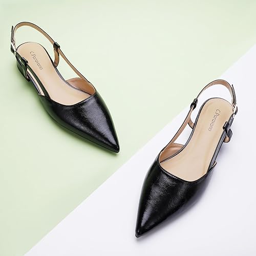 C.Paravano Women's Slingback Flats Pointed Toe Slingback Flats for Women.