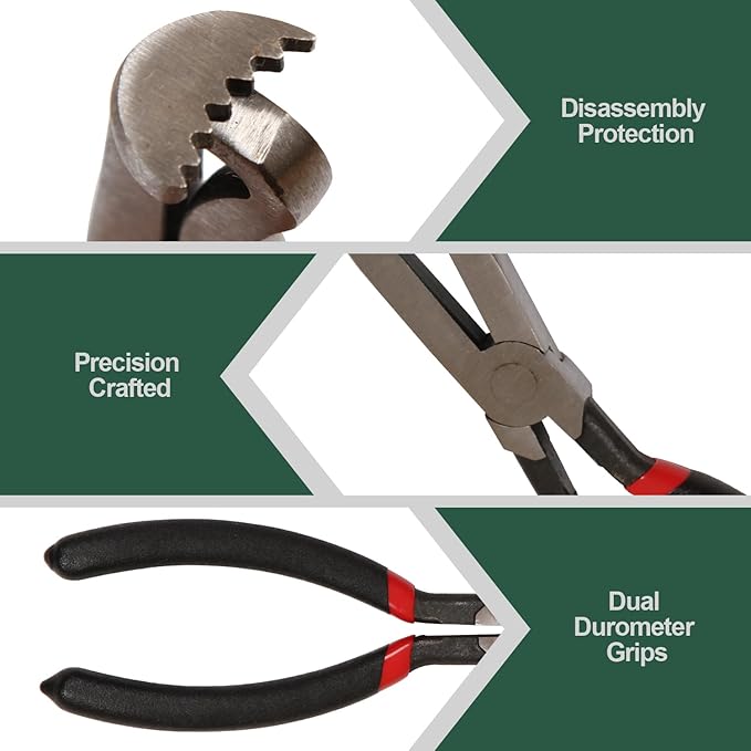 Electrical Disconnect Pliers, Electrical Connector Pliers for Cars 60 Degree Bend, Fuel Line Tools with Anti-Slip Grip, Fuel Line Disconnect Tool for Air Flow Sensors Fuel Injectors