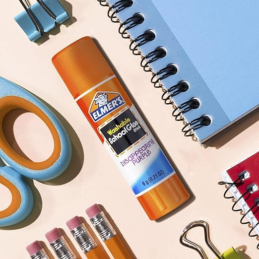 Elmers Washable Disappearing School Glue Sticks, 0.21 Purple Glue Stick (Pack of 12)