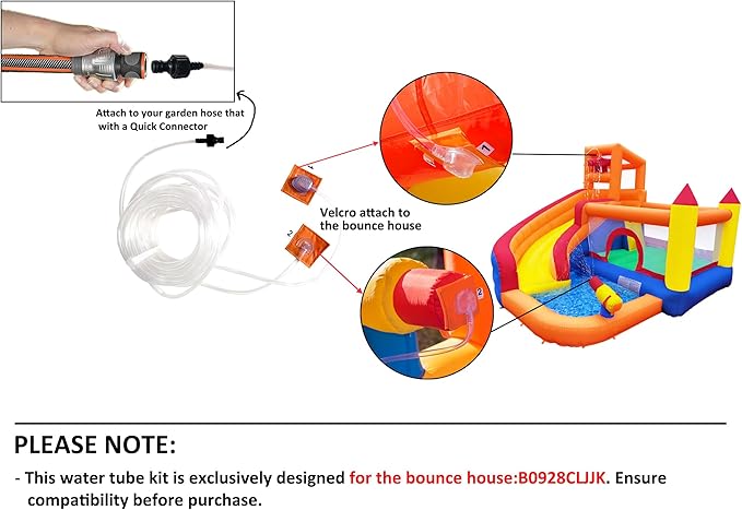 HuaKastro Water Tube Assembly Kit Replacement for HuaKastro 5 in 1 Bounce House Water Slide (B0928CLJJK)