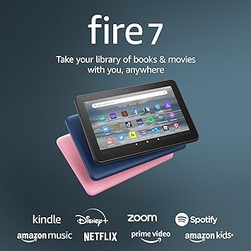 Fire 7 tablet (newest model) 7� display, read and watch, under $30 with 10-hour battery life, 16 GB, Black