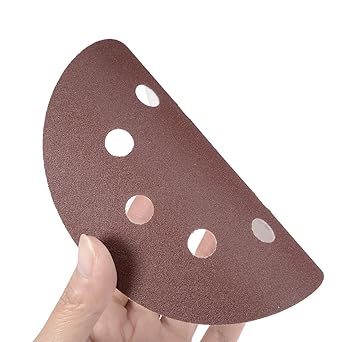 uxcell 20Pcs 5 Inch 8 Hole Hook and Loop Sanding Disc 150 Grit Flocking Sandpaper Random Orbital Sander Paper