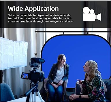 Selens Pop Up Backdrop Collapsible Background 2-in-1 Backdrop with Carry Bag, for Photo Studio Portrait Video Conference Vlog YouTube Live Streaming, Blue Grey, 39x59/1x1.5m