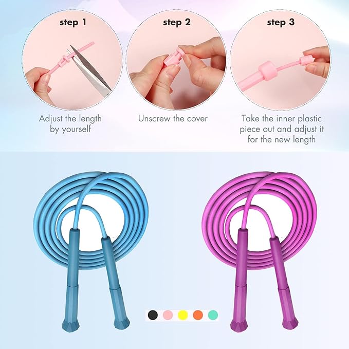 Adjustable Jump Rope for Speed Skipping Lightweight Jump Rope Skipping Rope for Women, Men, and Kids