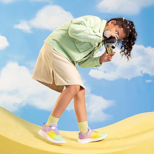 DREAM PAIRS Girls Shoes Kids Tennis Sparkle Ease Running Athletic Lightweight Sneakers for Little/Big Kids Toddler