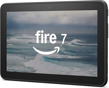 Fire 7 tablet (newest model) 7� display, read and watch, under $30 with 10-hour battery life, 16 GB, Black