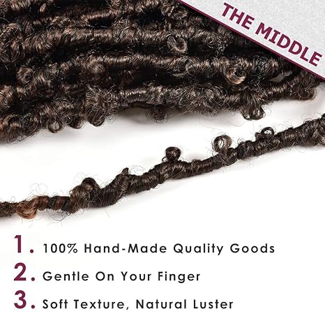 Niseyo Butterfly Locs Crochet Hair 12 Inch 1 Pack Pre-Looped Distressed Locs Crochet Braids (T30)