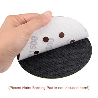 uxcell 20Pcs 5 Inch 8 Hole Hook and Loop Sanding Disc 150 Grit Flocking Sandpaper Random Orbital Sander Paper