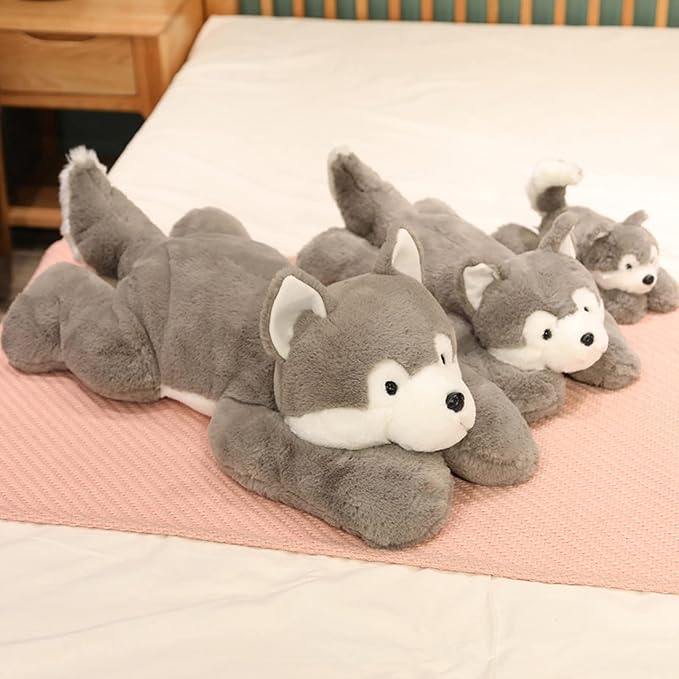 Weighted Stuffed Animals, 3.3 lbs Weighted Husky Stuffed Animal Plush Toy Cute Huskies Weighted Plush Animals Throw Pillow Gifts for Boys Girls, 19.6 inch