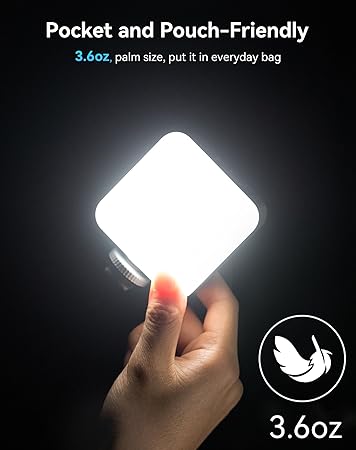 SmallRig P96 LED Video Light, Portable Camera Lights, 96 LED Beads for Photography Video Lighting, Rechargeable 2200mAh CRI 95 2700-6500K w 3 Cold Shoe