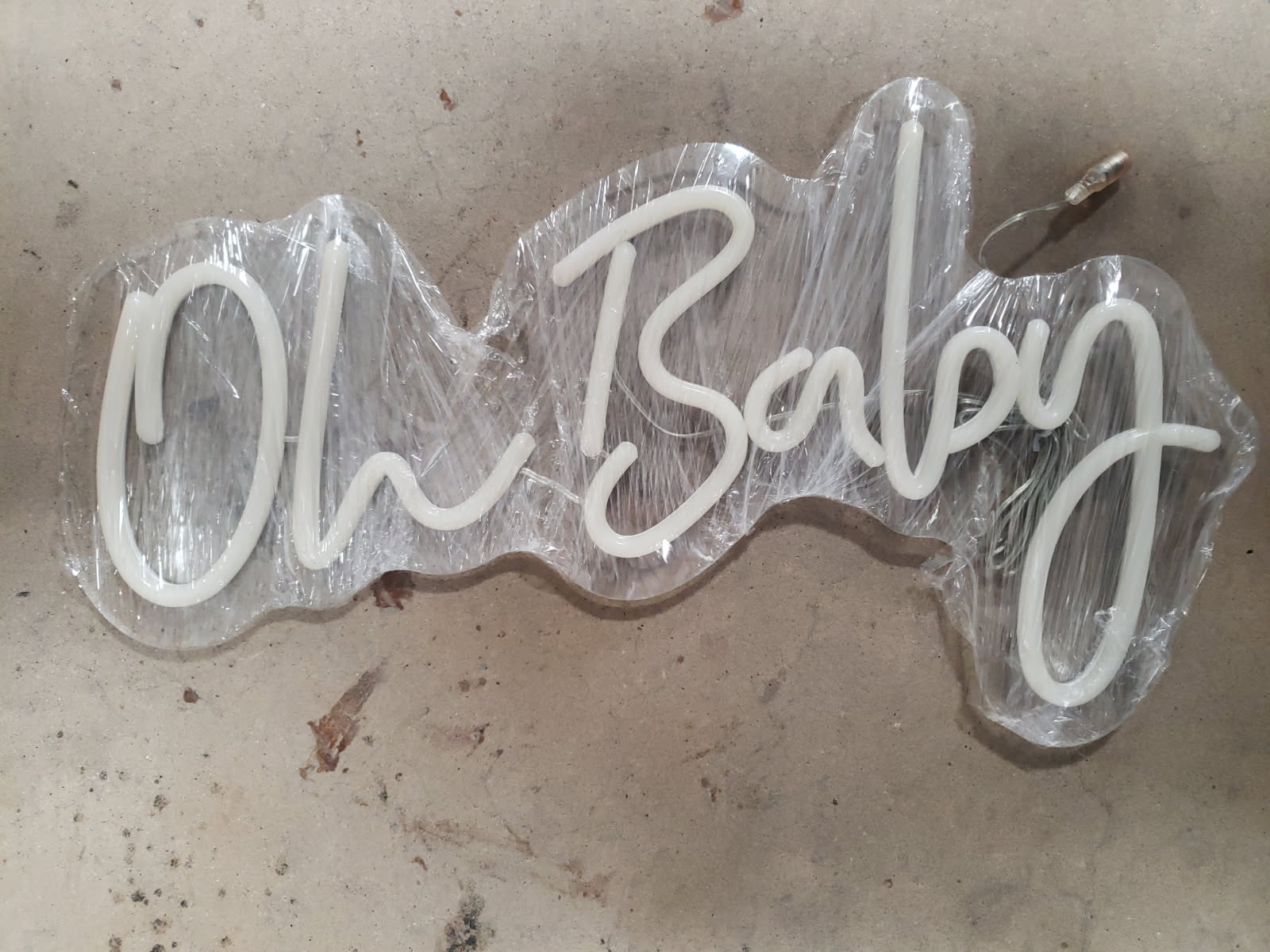 "Oh Baby" Large 21.7x10 Inch Neon Letter Sign for Wall Room Backdrop Decoration